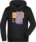 Preview: Hoodie Hooded Sweatshirt Kids - cute cat with heart i129
